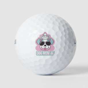 Dog Mom AF - Funny Dog Mom Design Golf Balls