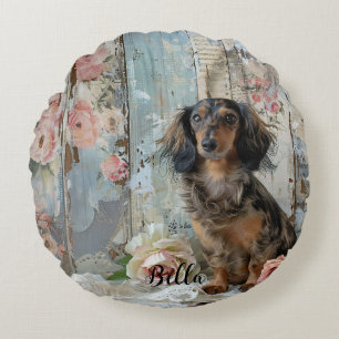 Dog Mom Besties Dachshund Decorative & Round Cushion