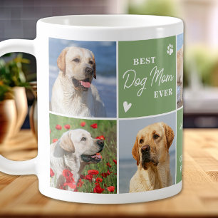 DOG MOM Custom 7 Photo Collage Mother's Day Coffee Mug