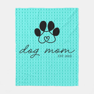  dog mom customizable mint green polar blanket