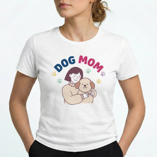 Dog Mom Cute Pet Lover Women Graphic Bella Canvas  Tri-Blend Shirt