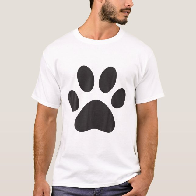 Dog Mom Dad Puppy Love Dogs Paw Print T-Shirt (Front)