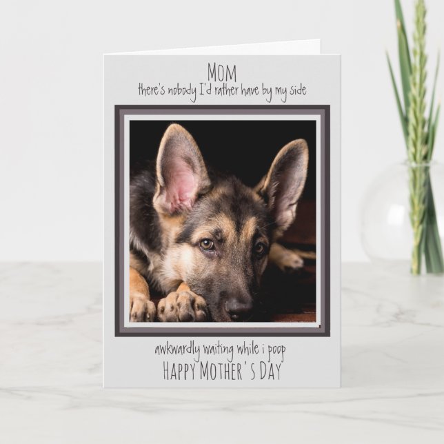 Dog Mom Funny Happy Mother's Day Cute Dog Poop Card (Front)