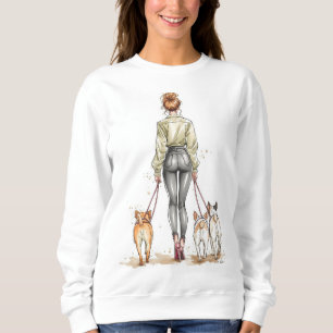 Dog Mom Girl Boss Sweatshirt   Urban Chic Dog Walk