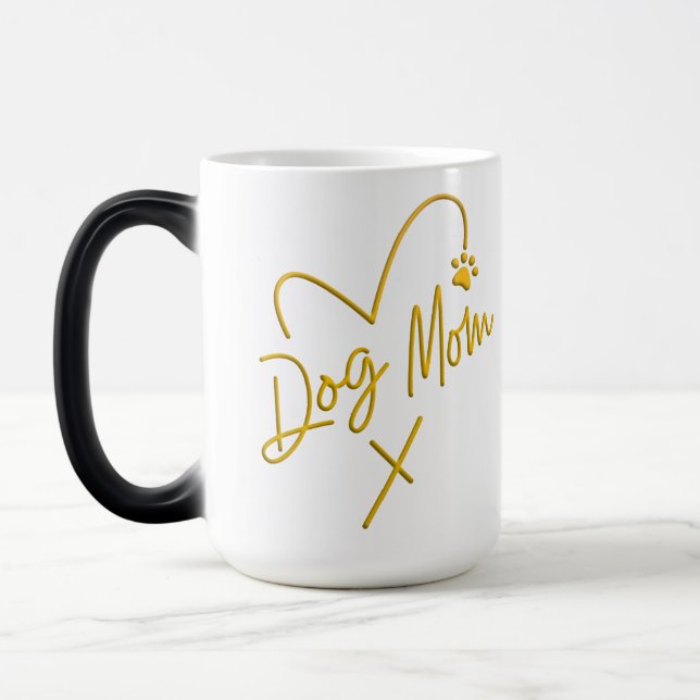 DOG MOM, GOLDEN HEART MAGIC MUG (Left)