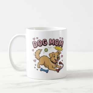 Dog Mom Golden Retriever Comic Coffee Mug