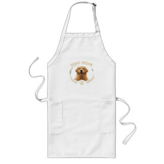 Dog Mom — Golden Retriever Portrait Tee Long Apron