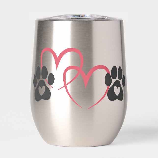 Dog Mom Heart Paws Art | Rescue Mama Dogs Lover (Front)