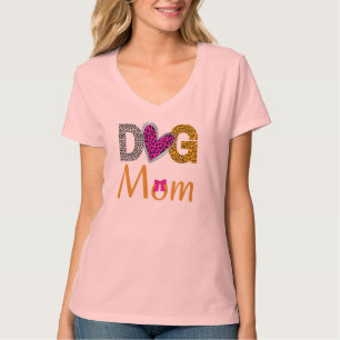 Dog Mom Leopard  Print /Trending Dog Lover Gift T-Shirt