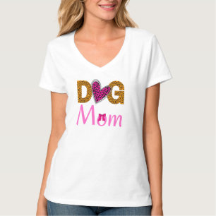 Dog Mom Leopard Print/Trending Dog Lover T-Shirt