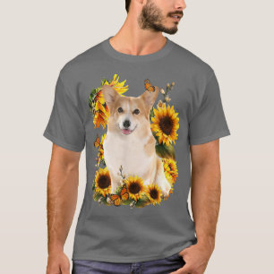 Dog Mom Mother's Day Gifts Sunflower Corgi Mom T-S T-Shirt