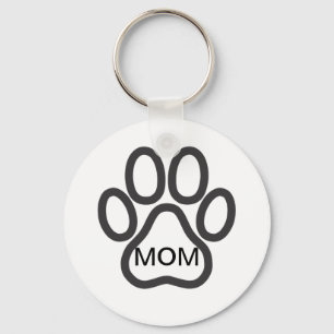 Dog Mom Paw Keychains