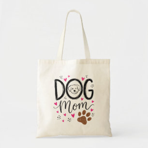 Dog Mom Puppy Face Tote Bag