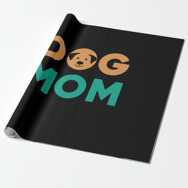 Dog Mom Wrapping Paper (Unrolled)