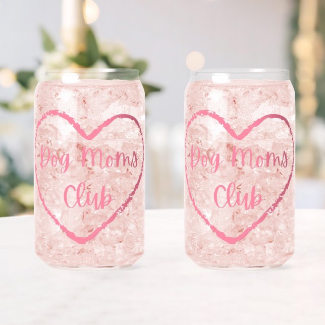 Dog Moms Club Drinking classes (set of 2 )  Can Glass (Insitu (Wedding))