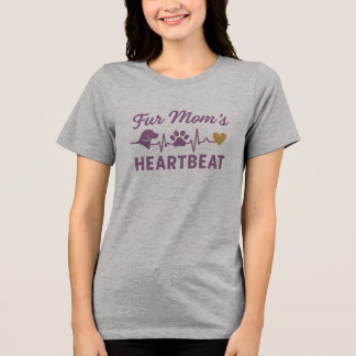 Dog moms - fur mum's heartbeat Tri-Blend shirt
