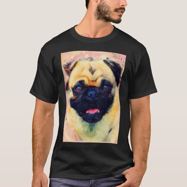 dog mops #dog #mops #animals T-Shirt (Front)