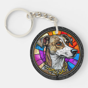 🐶 Dog Mosaic Art Gift For Pet Lovers 🎁✨ Key Ring
