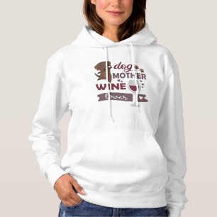 Dog Mother Wine Lover Cute Brown Labrador Hoodie
