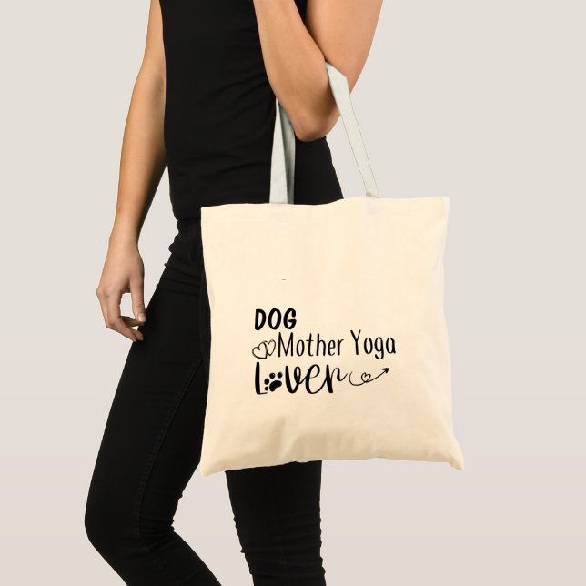Dog Mother Yoga Lover-Funny Tote Bag (Front (Product))