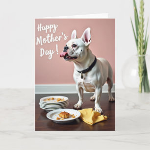 Dog Mothers Day Feast Illustration Card
