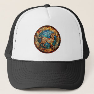 Dog Motif With Vibrant Colours Trucker Hat
