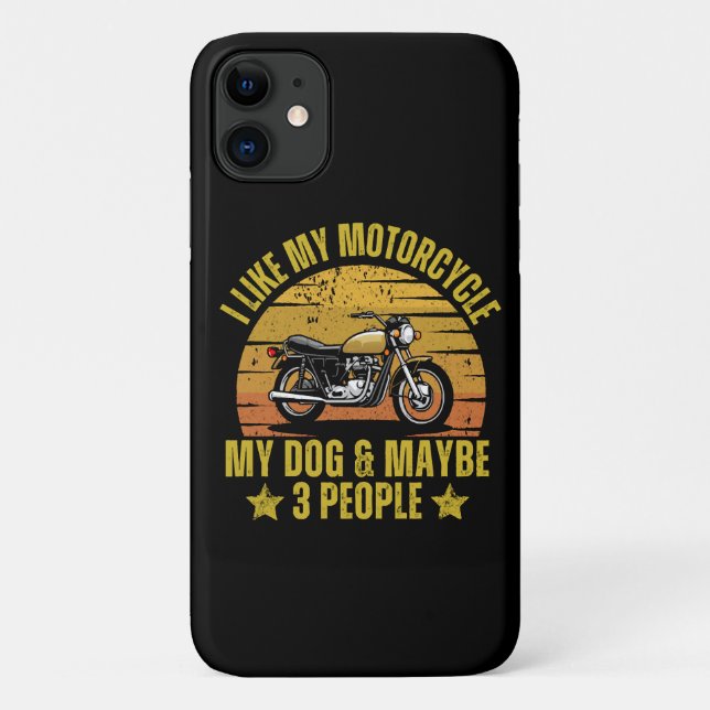 Dog Motorcycle Case-Mate iPhone Case (Back)