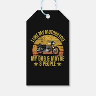 Dog Motorcycle Gift Tags