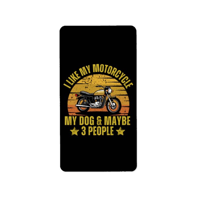 Dog Motorcycle Label (Front)