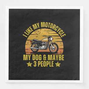 Dog Motorcycle Napkin