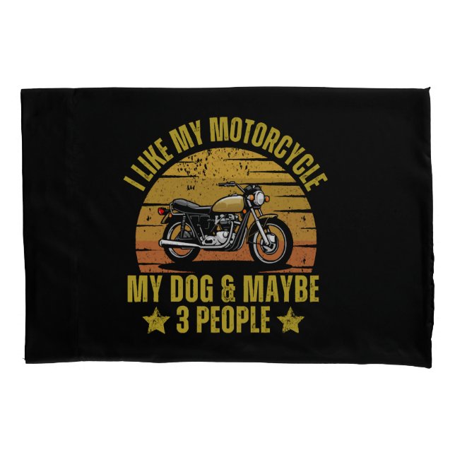 Dog Motorcycle Pillowcase (Front)