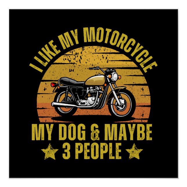 Dog Motorcycle Poster (Front)