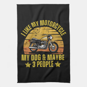 Dog Motorcycle Tea Towel