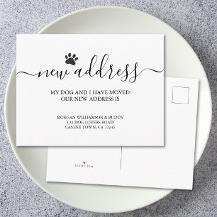 Dog Moving Announcement Postcard