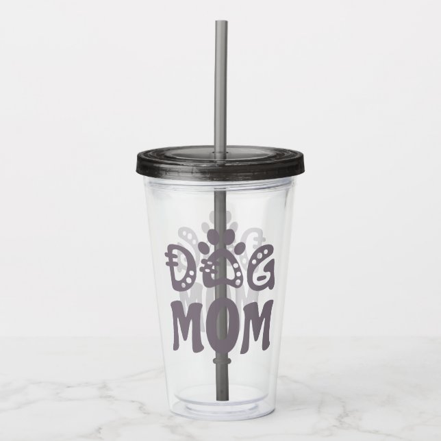 Dog Mum Acrylic Tumbler (Front)