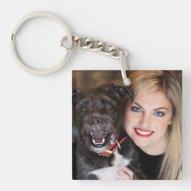 Dog Mum And Dog Photo Key Ring (Front)