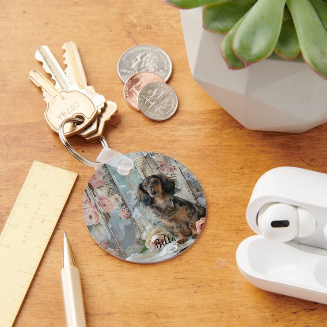 Dog Mum Besties Dachshund Decorative Key Ring (Desk)