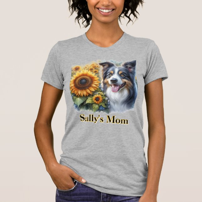 Dog Mum Border Collie T-Shirt (Front)