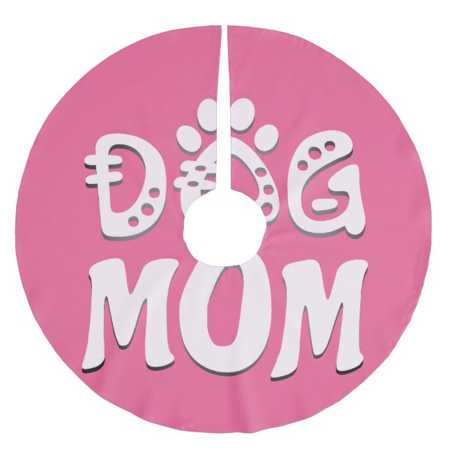 Dog Mum Brushed Polyester Tree Skirt (Front)