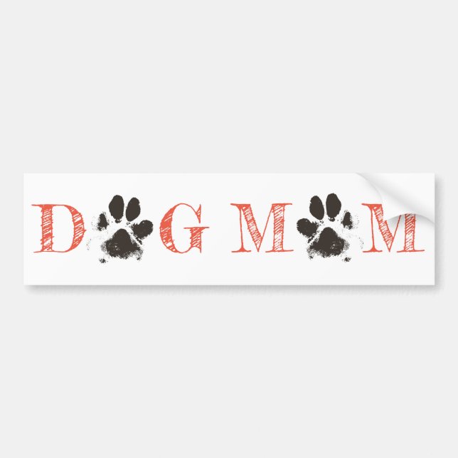 "Dog Mum" bumper sticker (Front)