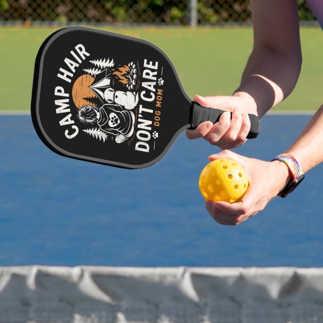 Dog Mum Camping Outdoor Campfire Pickleball Paddle (Insitu)