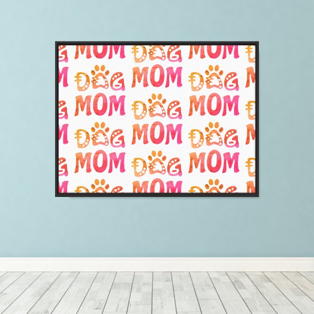 Dog Mum Canvas Print (Insitu(Wood Floor))