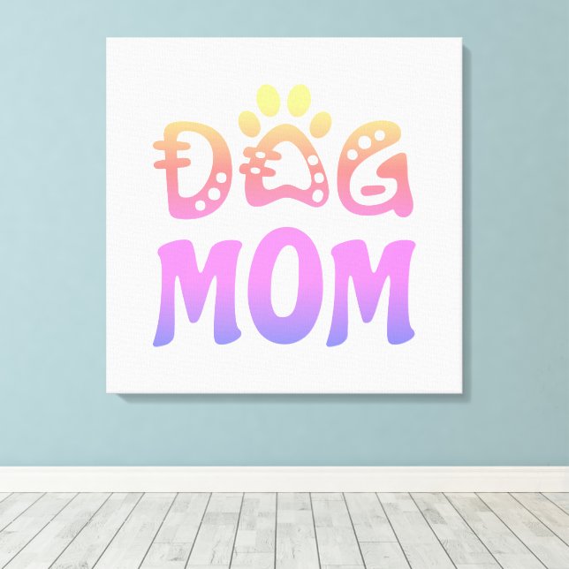 Dog Mum Canvas Print (Insitu(Wood Floor))
