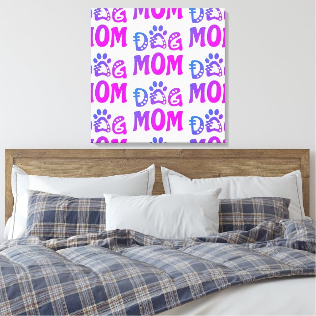 Dog Mum Canvas Print (Insitu(Bedroom))