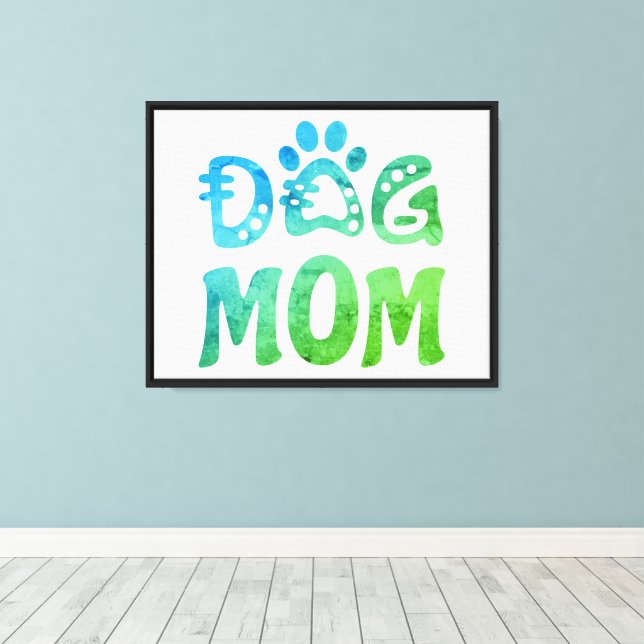 Dog Mum Canvas Print (Insitu(Wood Floor))