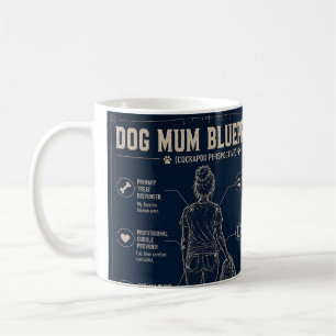 Dog Mum Cockapoo Blueprint Coffee Mug
