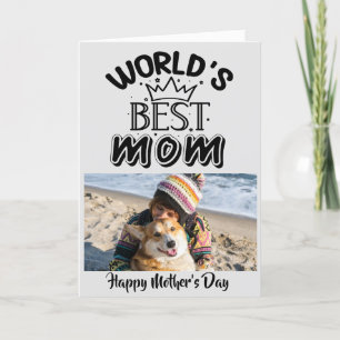 Dog mum custom pet photo mother’s day card