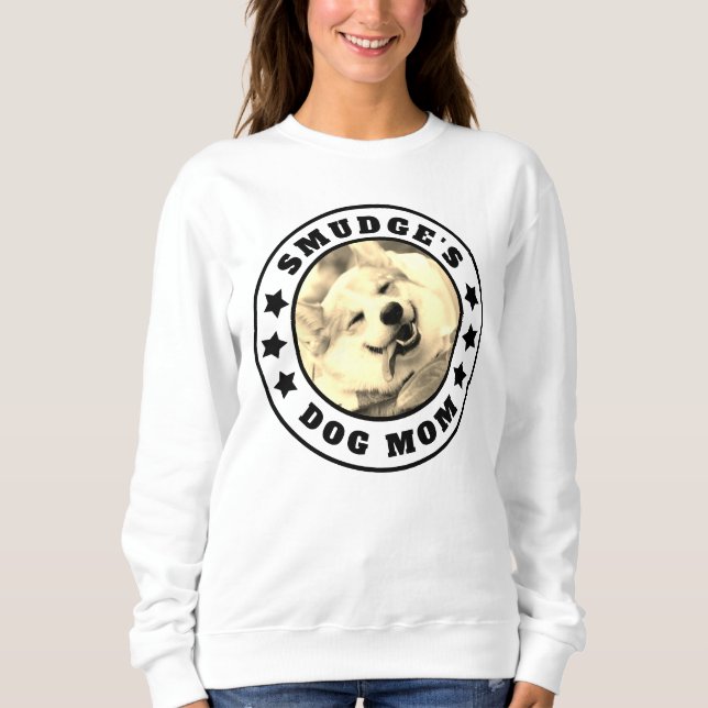 Dog Mum Custom Photo and Name Sweatshirt (Front)