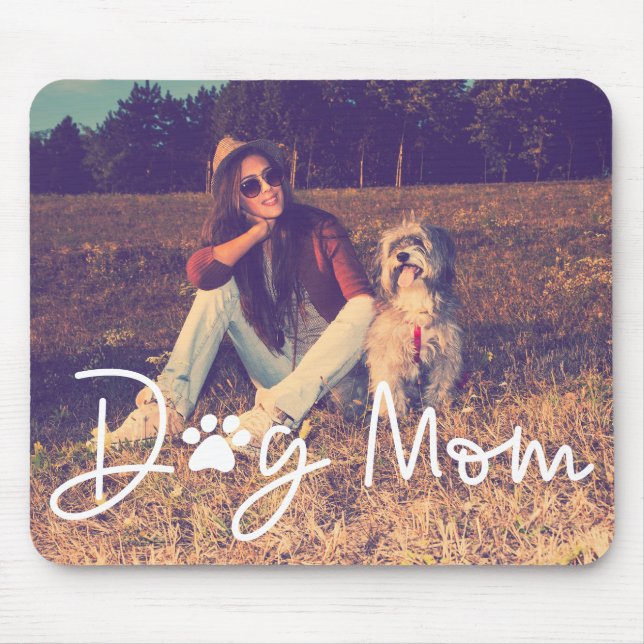Dog Mum Custom Photo Mouse Pad (Front)