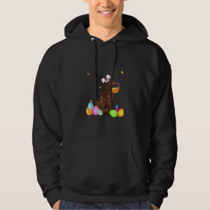 Dog Mum Cute Bunny Newfoundland Eggs Easter Day Hoodie